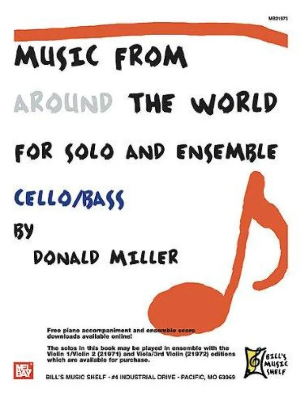 Poslední Šance Music From Around The World For Solo & Ensemble, Cello-Bass (noty na violoncello)