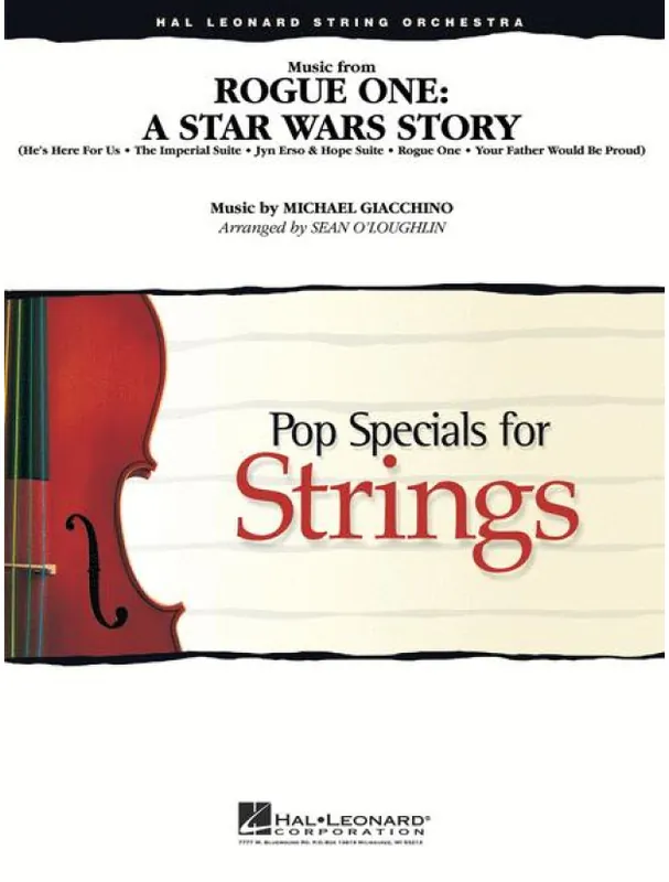 Nová Kolekce Music from Rogue One A Star Wars Story (noty pro smyčcový orchestr, party, partitura)