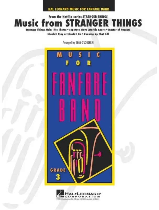 Horká Nabídka Music from Stranger Things (noty pro fanfárový orchestr, party, partitura)