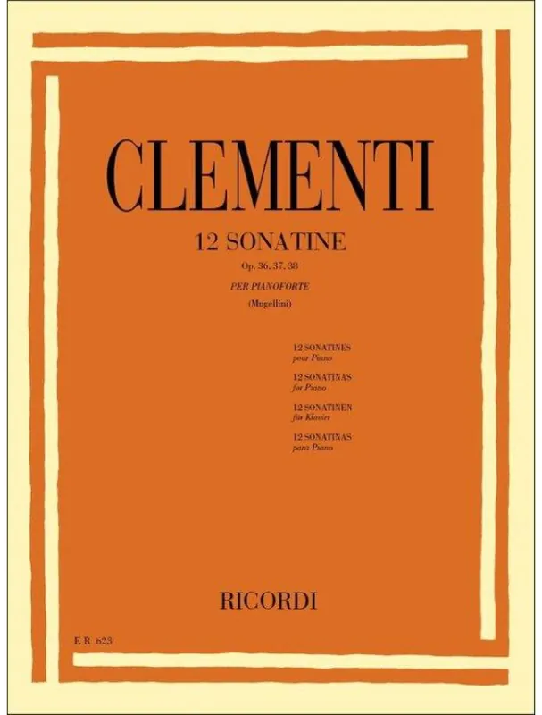Muzio Clementi 12 Sonatine Op. 36, 37, 38 (noty na klavír) Levný