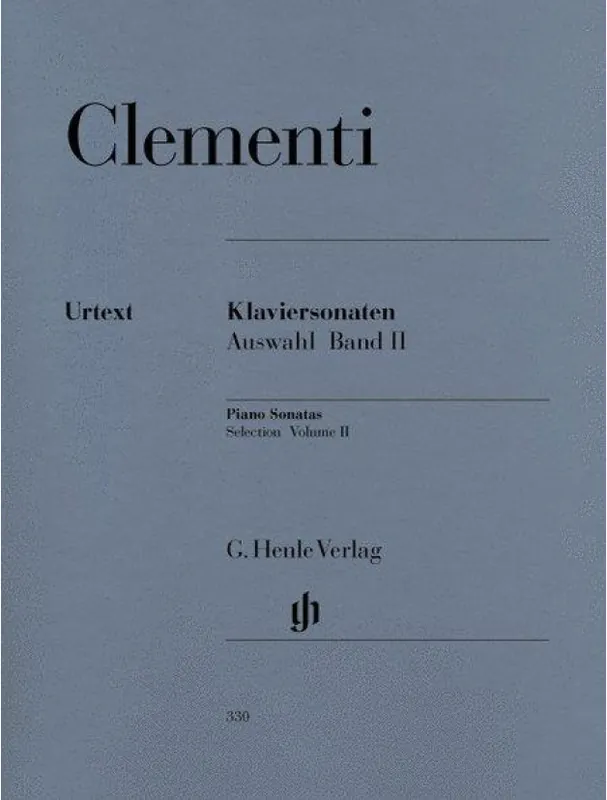 Muzio Clementi Selected Piano Sonatas II (noty na klavír) Vysoce Kvalitní
