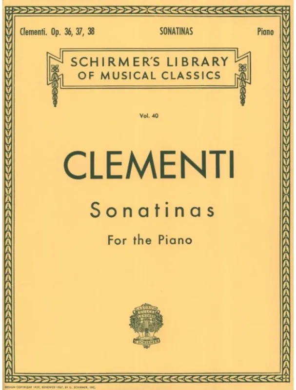 Objednat Nyní Muzio Clementi Sonatinas For The Piano Op.36-38 (noty na sólo klavír)