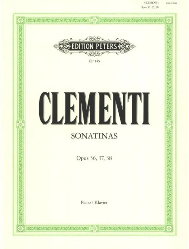 Horká Nabídka Muzio Clementi Sonatinas Op.36 37 38 (noty na klavír)