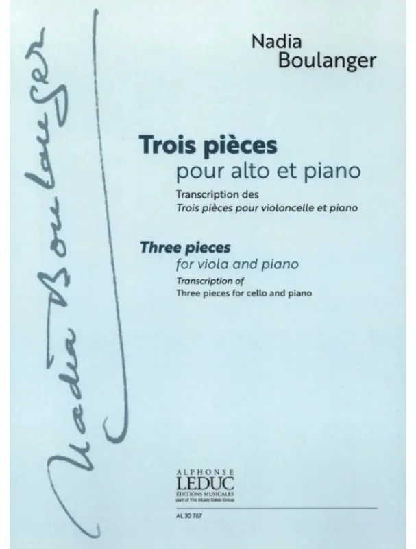Odeslání Ihned Nadia Boulanger 3 Pieces (noty na violu, klavír)