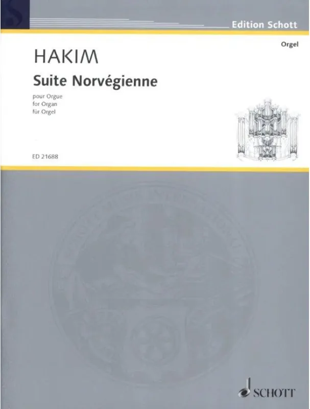 Naji Hakim Suite Norvégienne (noty na varhany) Značkový