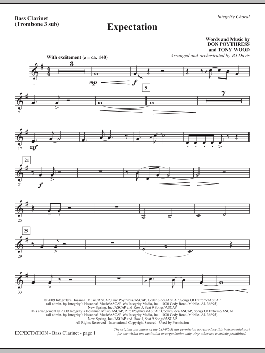 Expectation - Bass Clarinet (sub. Tbn 3) Must-Have