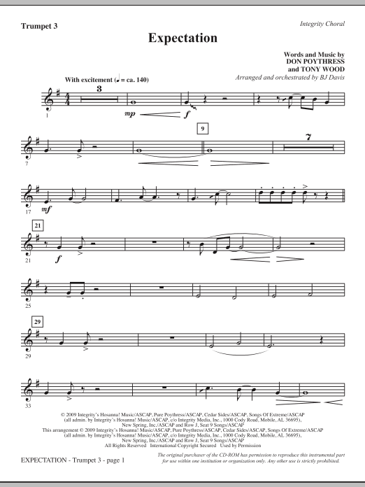 Autentický Expectation - Bb Trumpet 3