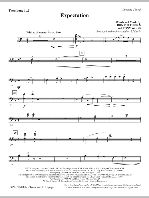 Oblíbený Expectation - Trombone 1 & 2