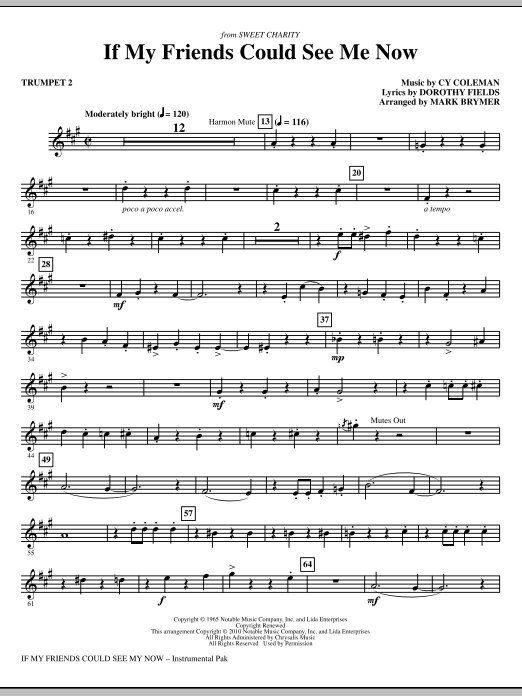 Tovární Cena If My Friends Could See Me Now (from Sweet Charity) - Trumpet 2