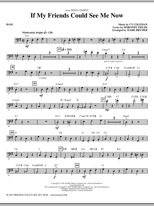 If My Friends Could See Me Now (from Sweet Charity) - Bass Vrácení Zdarma