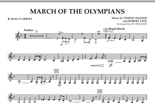 Cenová Bomba March Of The Olympians - Bb Bass Clarinet