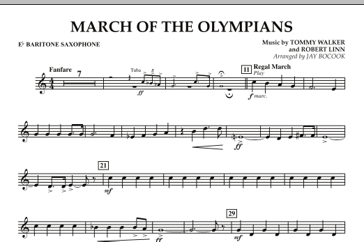 March Of The Olympians - Eb Baritone Saxophone Dokud Zásoby Vydrží