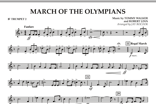 Super Cena March Of The Olympians - Bb Trumpet 2