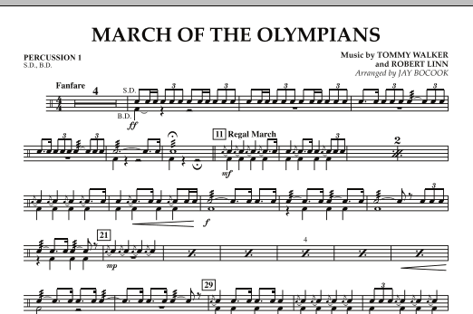 Ihned K Objednání March Of The Olympians - Percussion 1