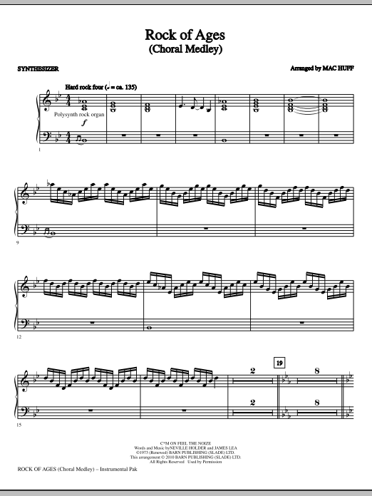Rock Of Ages (Choral Medley) - Synthesizer Výprodej