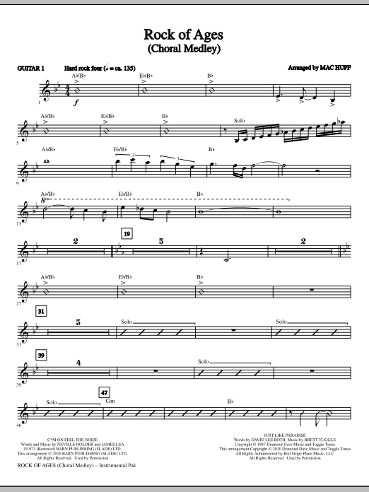 Rock Of Ages (Choral Medley) - Guitar 1 Hit Sezóny