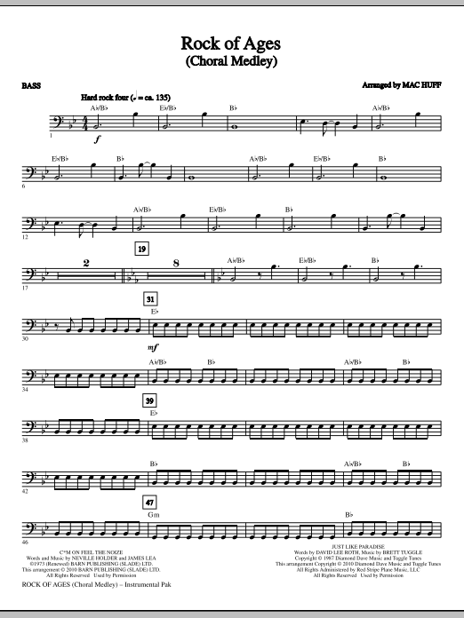 Rock Of Ages (Choral Medley) - Bass Ihned K Objednání