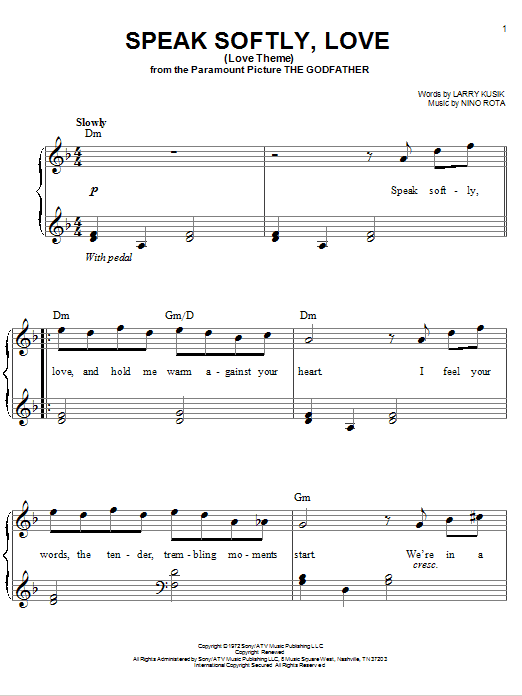 Speak Softly, Love (Love Theme) Hit Sezóny