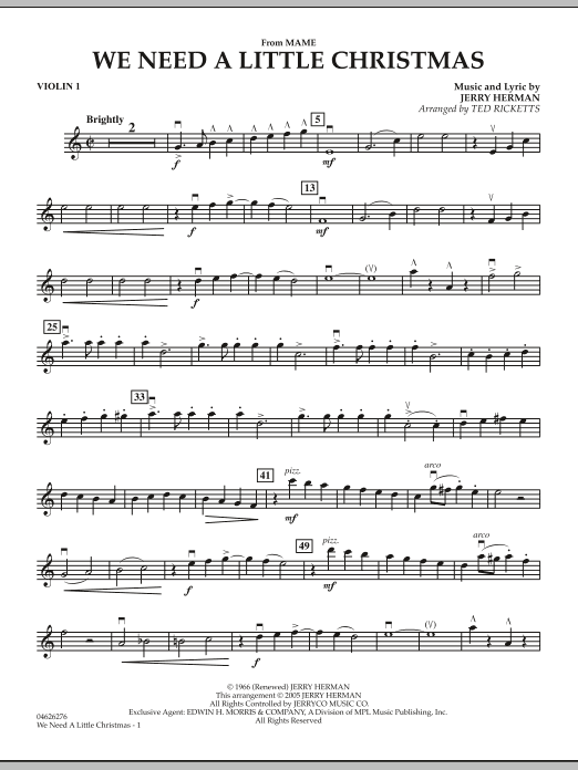 We Need A Little Christmas (from Mame) - Violin 1 Odeslání Ihned