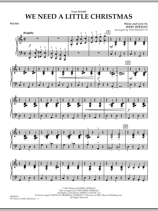 We Need A Little Christmas (from Mame) - Piano Cenově Výhodný