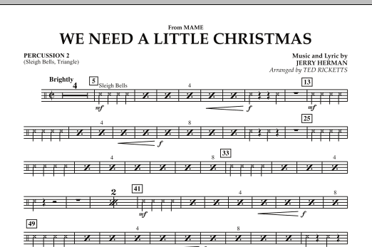 We Need A Little Christmas (from Mame) - Percussion 2 Must-Have