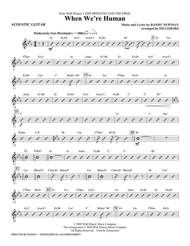 When We‘re Human (from The Princess And The Frog) - Acoustic Guitar Speciální Cena
