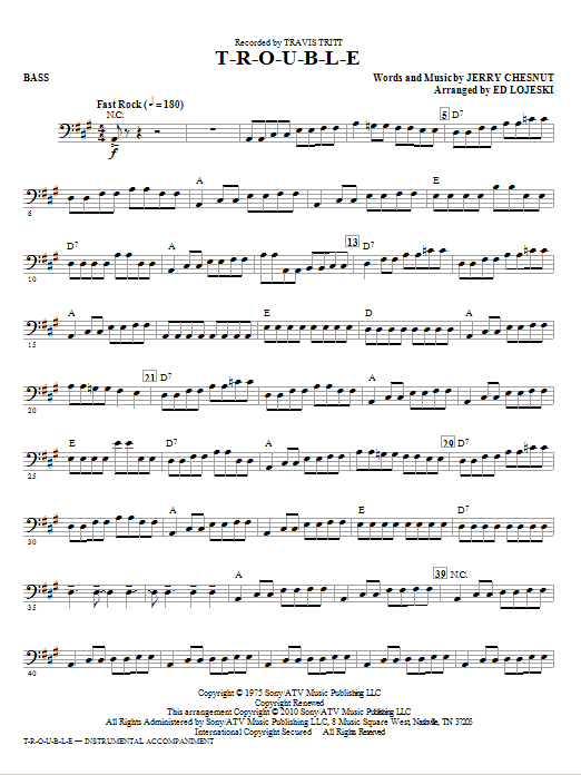 Nakupujte Hned T-R-O-U-B-L-E - Bass
