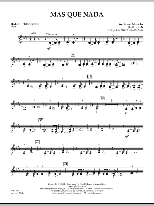 Mas Que Nada - Mallet Percussion Odeslání Ihned