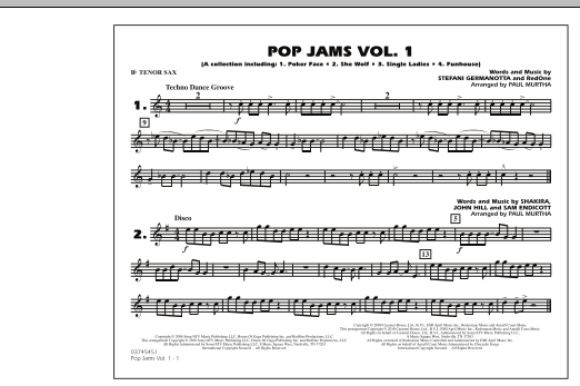 Pop Jams Vol. 1 - Bb Tenor Sax Omezená Nabídka