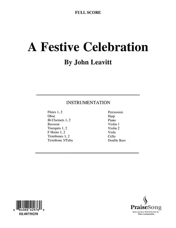 Speciální Cena A Festive Celebration - Tenor Sax (Trombone 2 sub.)