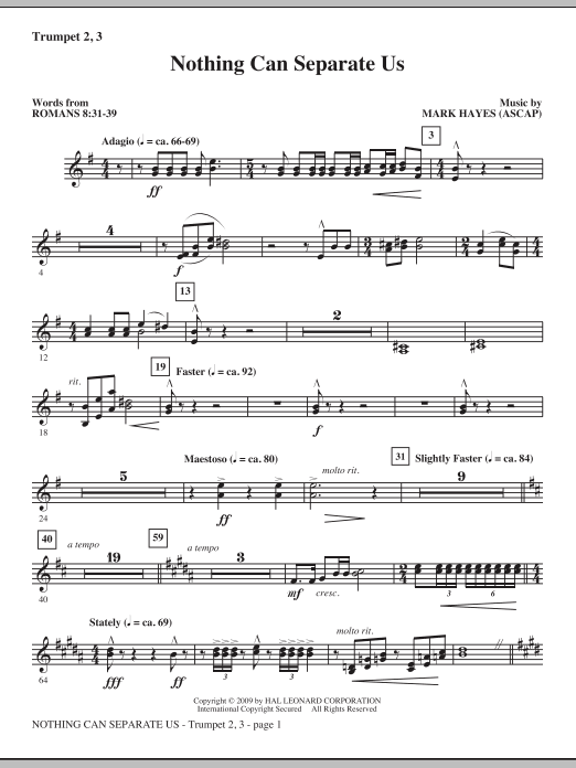 Speciální Cena Nothing Can Separate Us - Trumpet 2 & 3