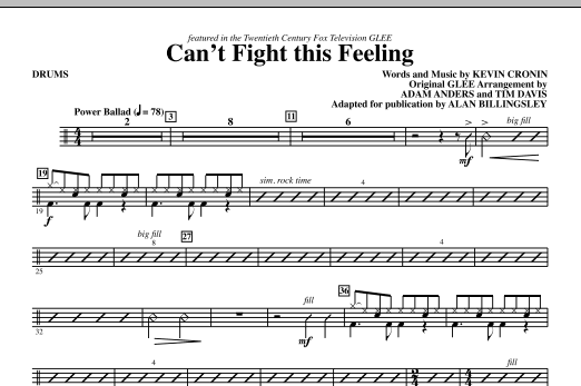 Can‘t Fight This Feeling (from Glee) (adapt. Alan Billingsley) - Drums Značkový