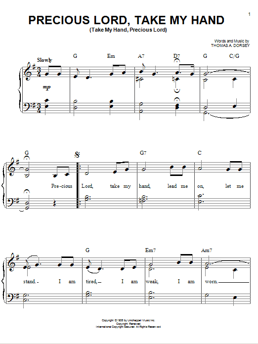 Časově Omezené Precious Lord, Take My Hand (Take My Hand, Precious Lord)