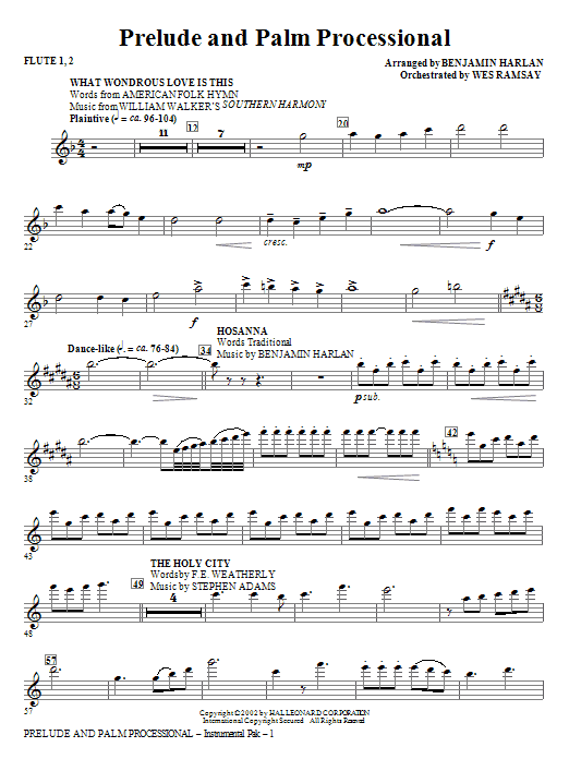Výprodej Prelude And Palm Processional - Flute 1,2
