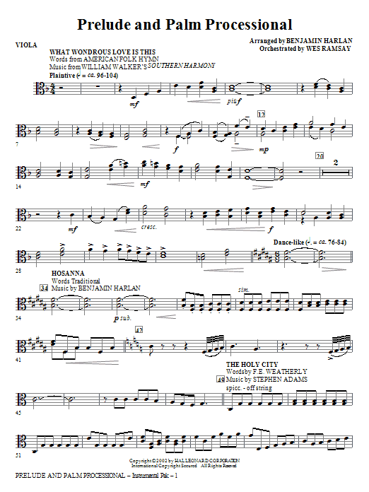 Must-Have Prelude And Palm Processional - Viola