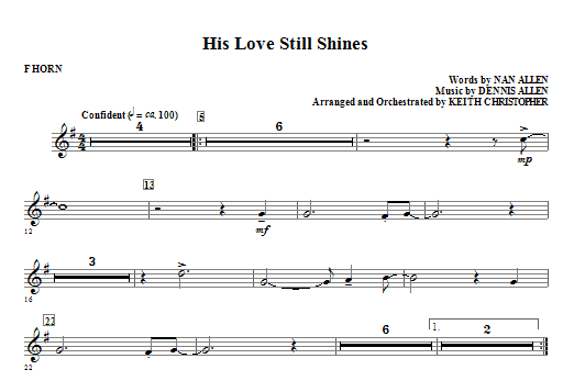 His Love Still Shines - F Horn Víkendová Akce