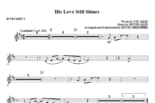 Sezónní Sleva His Love Still Shines - Bb Trumpet 1