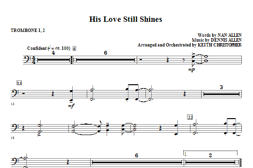 Hit Sezóny His Love Still Shines - Trombone 1 & 2