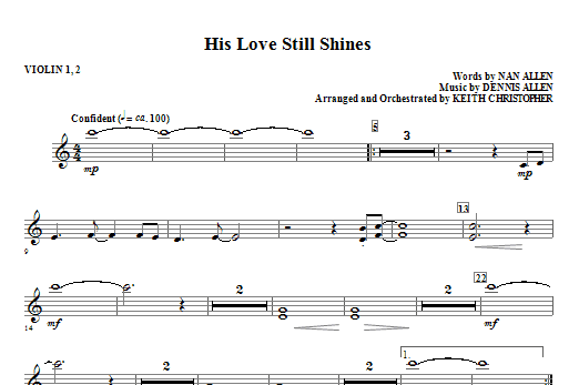 Výhodná Nabídka His Love Still Shines - Violin 1, 2