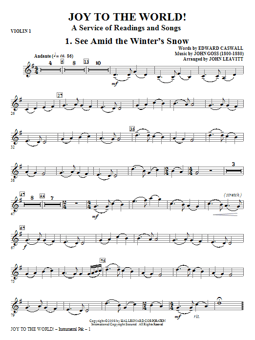 Joy To The World - Violin 1 Must-Have