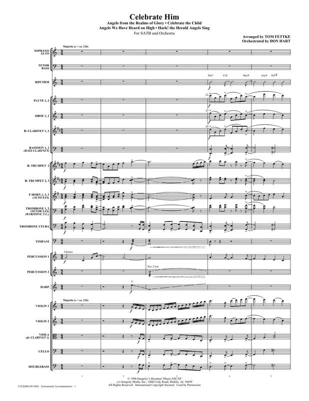 Celebrate Him (Medley) - Full Score Výprodej