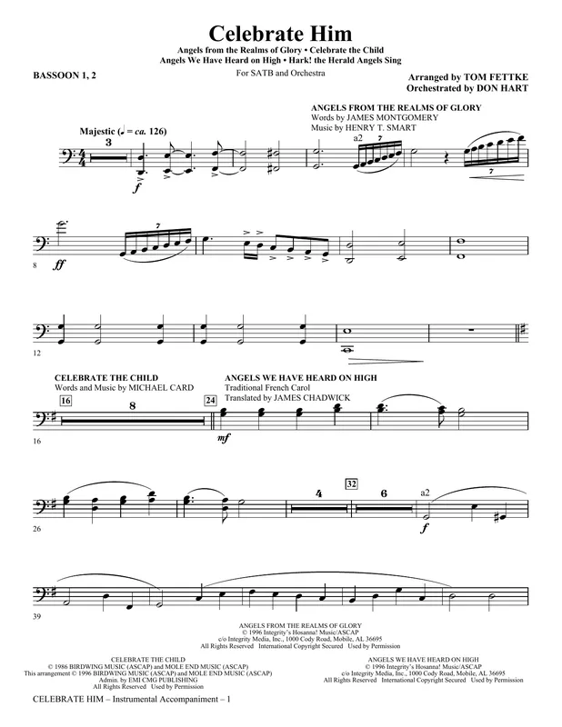 Celebrate Him (Medley) - Bassoon 1,2 Omezená Nabídka
