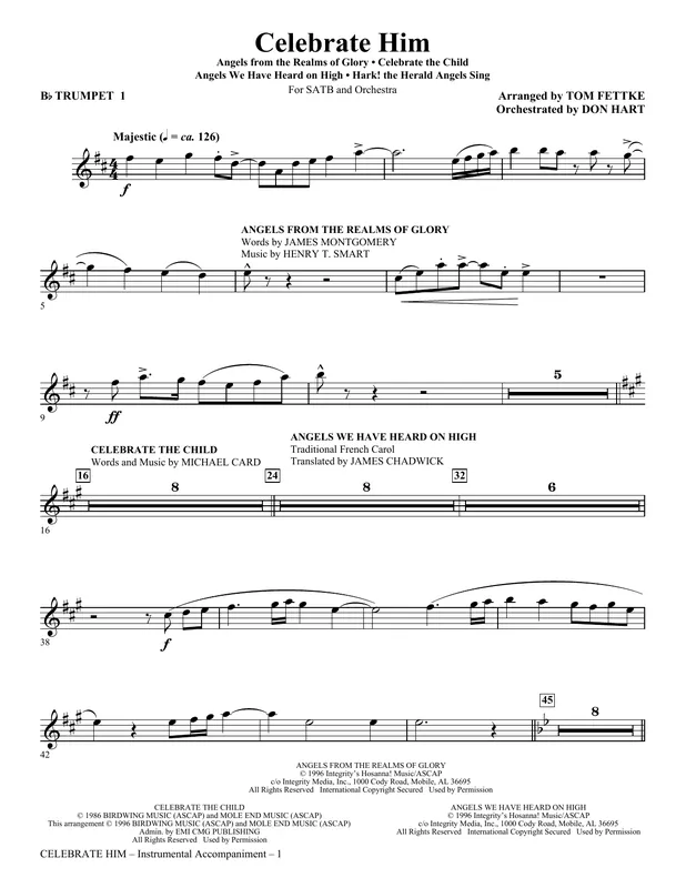 Celebrate Him (Medley) - Bb Trumpet 1 Akční Cena