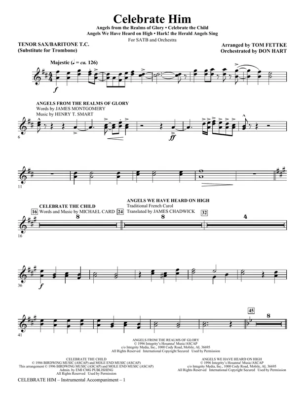 Must-Have Celebrate Him (Medley) - Tenor Sax 1,2/Baritone TC 1,2
