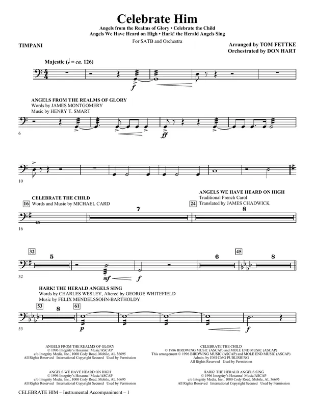 Akční Cena Celebrate Him (Medley) - Timpani