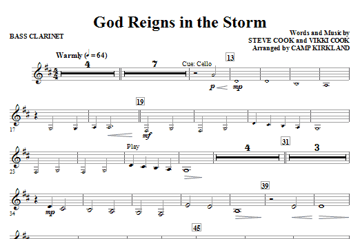 God Reigns In The Storm - Bass Clarinet Bezpečná Platba