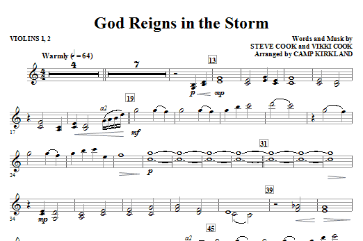 Omezená Nabídka God Reigns In The Storm - Violin 1, 2