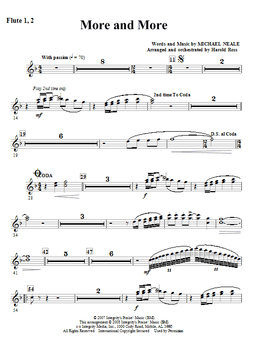Zlevněný More And More - Flute 1,2