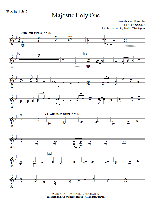 Přímo Od Výrobce Majestic Holy One - Violin 1, 2