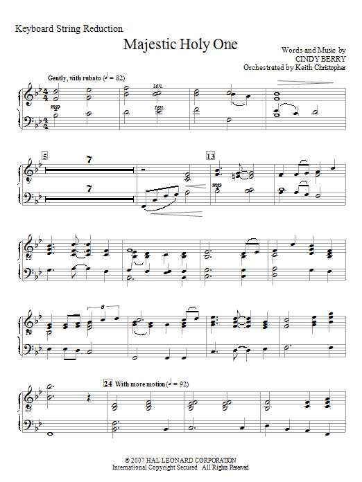 Majestic Holy One - Keyboard String Reduction Dokud Zásoby Vydrží